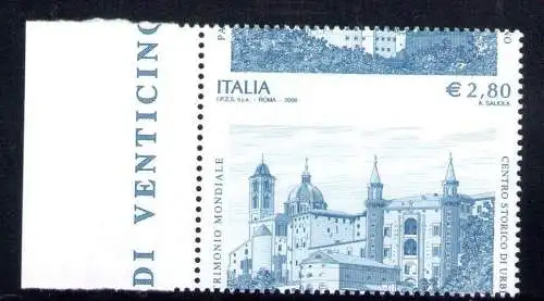 2008 Italienische Republik, 2,80 Euro Urbino, Italien und hoher Wert 3117 Da MNH **