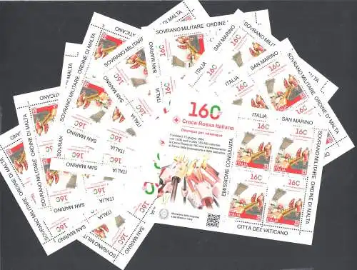 2024 Italien, 10 Zettel, Rotes Kreuz - postfrisch **