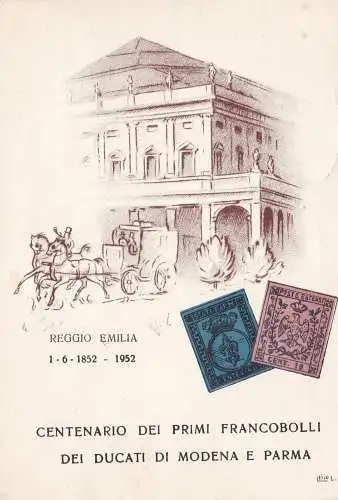 1952 Modena und Parma, Nr. 689/690 auf Einschreiben mit Sonderstempel