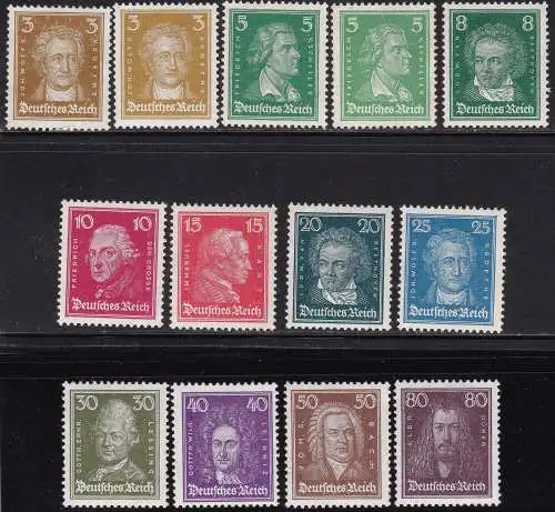 1926-27 Deutschland, Nr. 379/389 11 Werte postfrisch/**