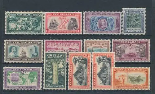 1940 NEW ZEALAND - Stanley Gibbons Nr. 613-25 - 13 Werte - MLH*