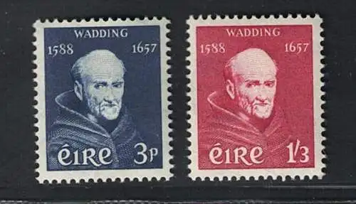 1957 IRLAND, # 134/35 Padre Luke Wadding, postfrisch **