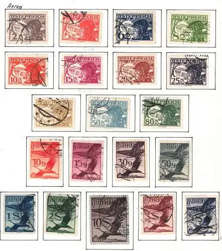 1925-30 ÖSTERREICH, Luftpost Nr. 12/31 - Piloten- und Vogelkopf - gebraucht