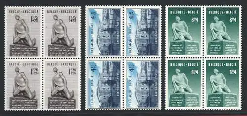 1951 Belgien - Nr. 860/862 MNH/** QUARTINA