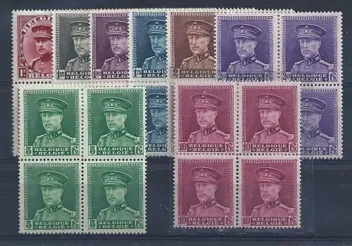 1931 Belgien - Nr. 317/324 - 8 Werte MLH/MNH */** QUARTINA