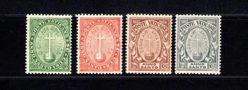 1933 Vatikan, postfrisch, Serie Anno Santo 4 Val Nr. 15/18 MNH**