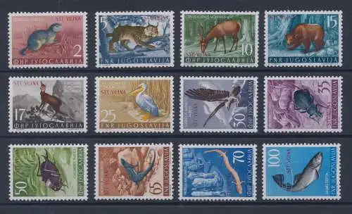 1954 TRIEST B, Nr. 101/112, Tiere, 12 Werte, postfrisch**