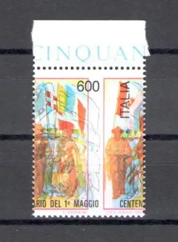 1990 Republik - Unified Centenario del 1. Mai Nr. 1951 postfrisch ** seitlich verschobene Verzahnung