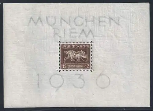 1936 DEUTSCHES REICH - BF Nr. 6 - Pferderennen 'Braunes Band' - postfrisch **