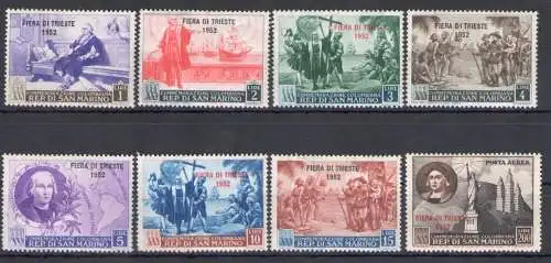 1952 San Marino, Fiera di Trieste n. 384-90 + Posta Aerea n. 102 - MNH **