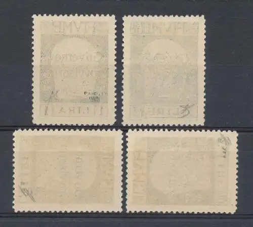 1921 Fluss, Bildnis von D'Annunzio und Provisorischer Regierung # 158,161,162,163, MH*