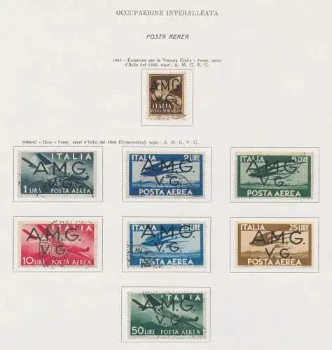 1945-47 VENEZIA GIULIA - AMG VG, komplette Sammlung, gebraucht