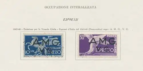 1945-47 VENEZIA GIULIA - AMG VG, komplette Sammlung, gebraucht