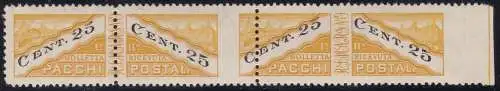 1946 SAN MARINO, Postpakete Nr. 19/IIia 25c. schwarz-gelb MNH/**