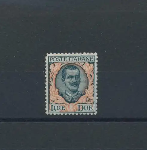 1923 Italien Nr. 150, Floreale 2 Lire grün grau und orange - postfrisch **