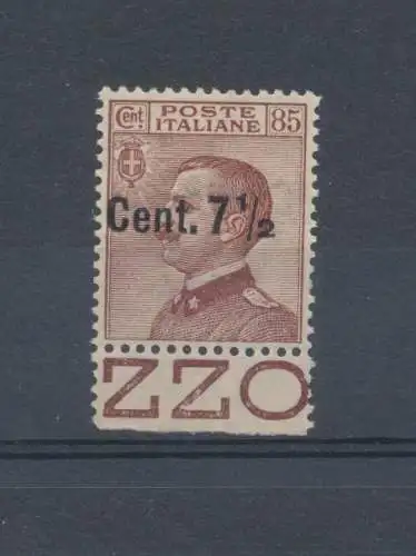 1923-27 Italia, Nr. 136i, ohne Stangen und 7 1/2 in der Mitte verschoben - postfrisch**