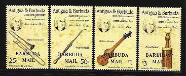 1986 Barbuda, J.S. Bach - Yvert n. 797/800 - postfrisch**