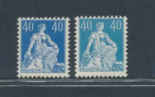 1916-22 SCHWEIZ, Schweiz Einheitliche Sitzung, # 164+164a, postfrisch**