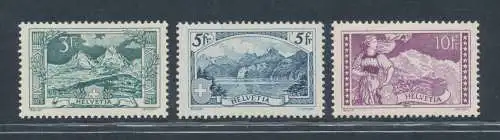 1914 SCHWEIZ, Ansicht Berge Einheitskatalog # 142/44, postfrisch **