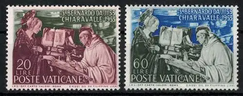 1953 Vatikan, San Bernardo da Chiaravalle # 171/72, postfrisch**