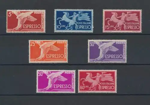 1946-51 Italien - Republik, Espressi Democratica, 7 Werte, Espressi Nr. 25/31 - postfrisch**