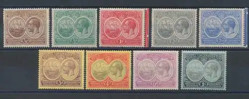 1920 BERMUDA, SG 59/67, GEORGE V. Portrait, 9er Set, MLH*