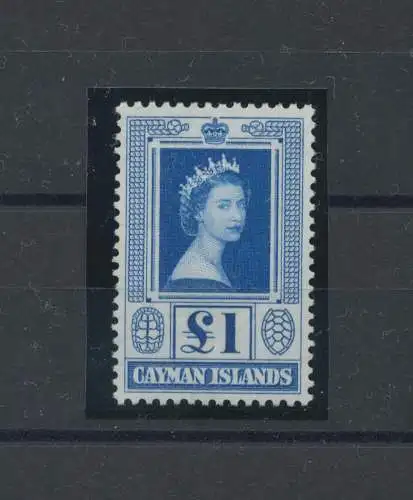 1953-62 CAYMAN ISLANDS - Elizabeth II - SG 161a - 1 Pfund Blau - MNH **