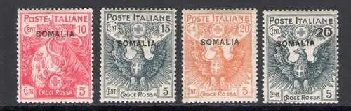 1916 SOMALIA, Nr. 19/22, Rotes Kreuz - 4 Werte - postfrisch **