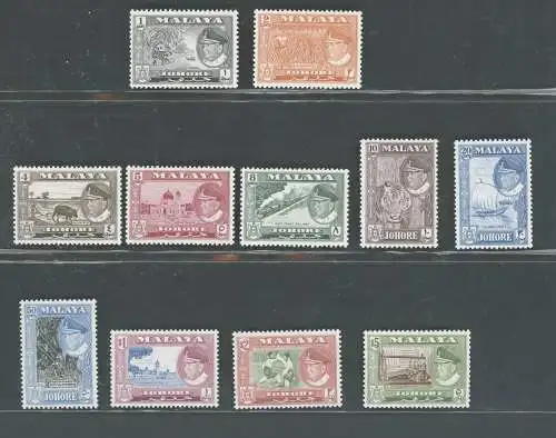 1960 Malaysische Staaten - Johore - Stanley Gibbons n. 155/165 - 11 Werte - postfrisch**