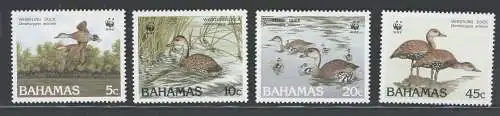 1988 BAHAMAS, Yvert und Tellier Katalog Nr. 659-62 - Gänseschutz - WWF, 4-Werte-Serie, postfrisch **