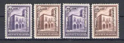 1933 SAN MARINO - Palazzetti Sopraspampati Convegno Philatelico - Nr. 176-79 - 4 Werte - MNH **