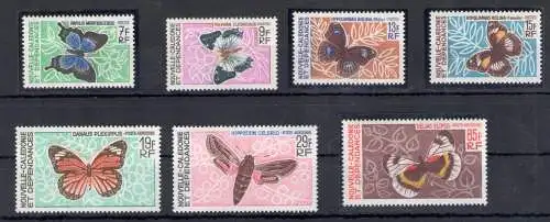 1967 NEUKALEDONIEN - Schmetterlinge Yvert Nr. 341-44 + Luftpost Nr. 92-94 - postfrisch **