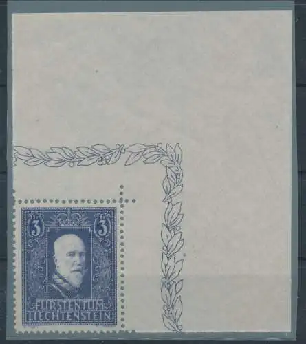 1933 Liechtenstein, Nr. 117, Bildnis Prinz Franz I., 1 Wert, Bogenwinkel, postfrisch**