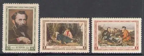 1956 RUSSLAND - Yvert 1803/05 - W. G. Perov - postfrisch **