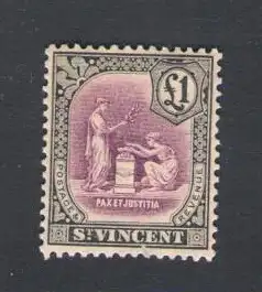 1913-17 ST. VINCENT - Stanley Gibbons Nr. 120 - 1£ mauve and black - MNH**