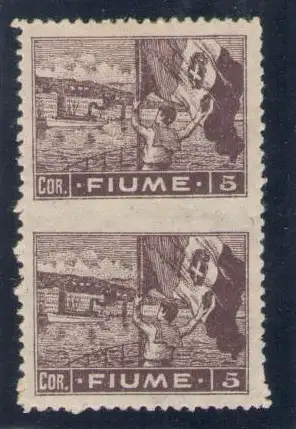 1919 Fluss - Ungezahnte Ansichten in der Mitte, Paar, Nr. B47h - MH*