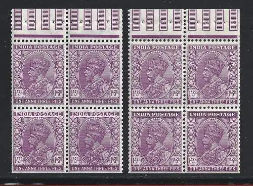 1932 INDIEN, SG Nr. 235-235a SCHEIBEN AUS HEFTCHEN SB20 POSTFRISCH**