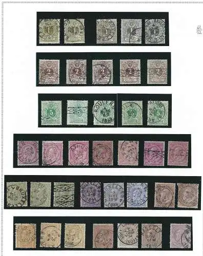 1884-91 BELGIEN, Löwe und König Leopold II. N. 42/52 - GEBRAUCHT