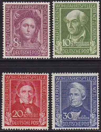 1949 DEUTSCHLAND - Nr. 3/6 Benefiz MNH/**