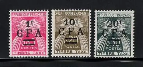 1962-64 REUNION, Segnatasse # 45/47, postfrisch**