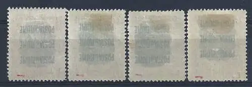 1921 Fluss, n. 172/175 - Flussbestandteil - hohe Werte - MH* LINGUELLATI