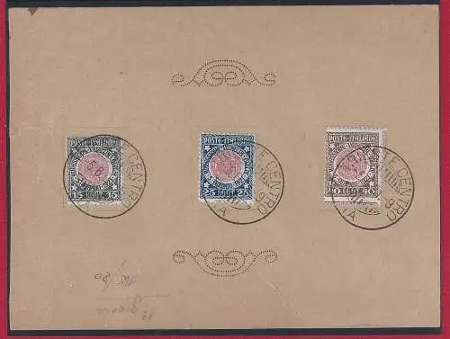 1921 Italia, Venezia Giulia n. 113/115 auf Ersttagskarton