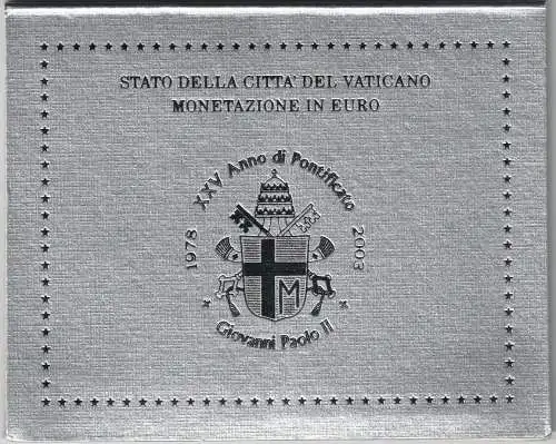 2003 Vatikanstadt, kompletter Jahrgang, FDC