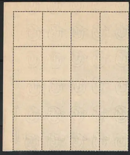 1951 Italien Republik, Eckblock von 12 Perugino # 14, postfrisch **