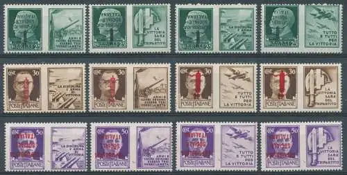 1944 Sozialrepublik, Kriegspropaganda # 25a/36a umgedrehter Aufdruck