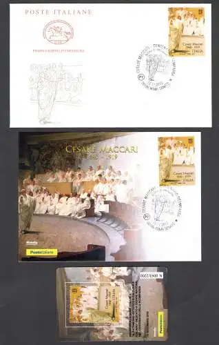 2019 ITALIEN, Ersttagsumschlag, Postkarte Maximum, Philateliekarte