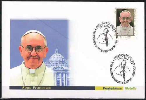 2013 Italien, Papst Franziskus # 3444, Habemus Papam, 13.03.2013, gebraucht auf Umschlag