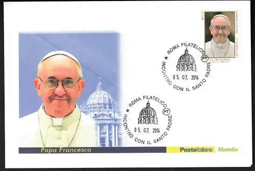 2013 Italien, Papst Franziskus # 3444, Habemus Papam, gebraucht auf Umschlag