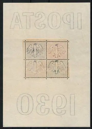 1930 Deutsches Reich, Bogen # 1 Hyposta, postfrisch**