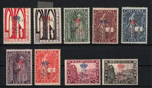 1929 Belgien - COB Nr. 272A/272K - Abtei Orval Überdruckt - MH*